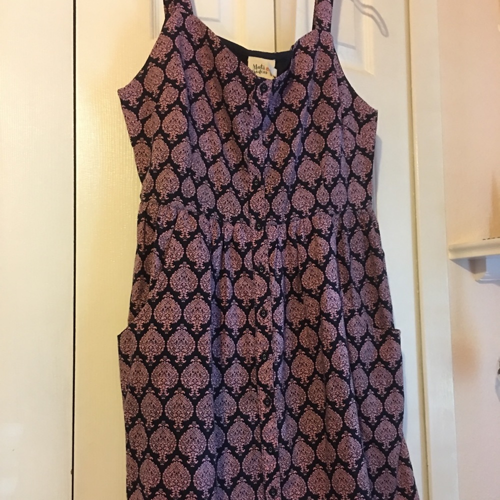 Mata Traders Pink and Navy Dress